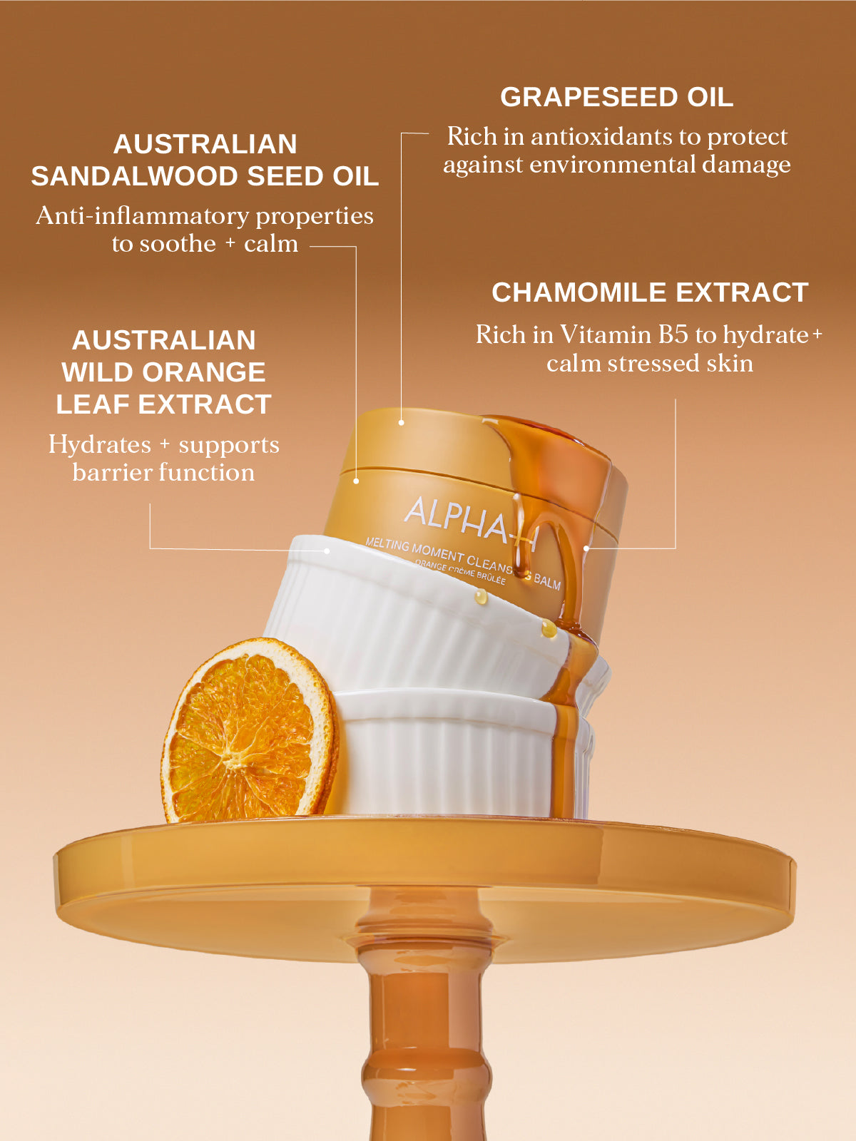 Orange Crème Brûlée Melting Moment Cleansing Balm